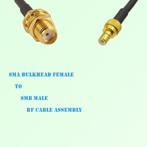 SMA Bulkhead Female to SMB Male RF Cable Assembly