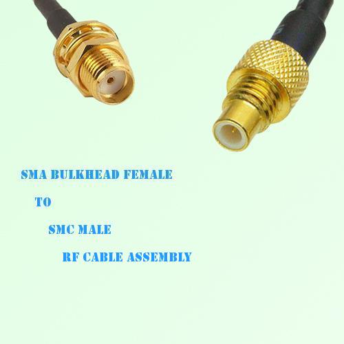 SMA Bulkhead Female to SMC Male RF Cable Assembly