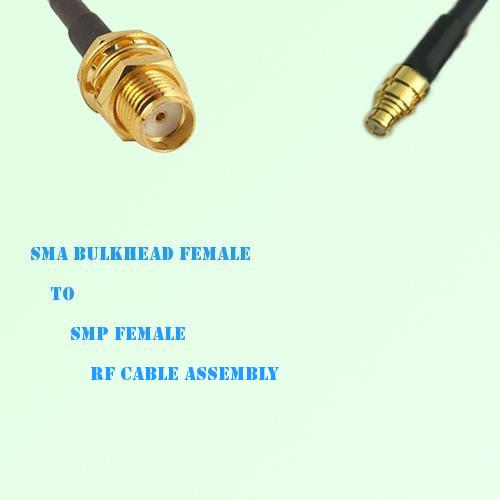 SMA Bulkhead Female to SMP Female RF Cable Assembly