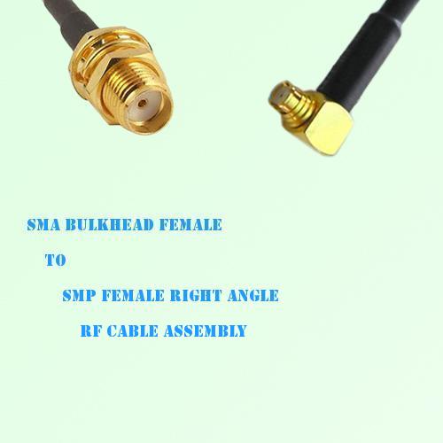 SMA Bulkhead Female to SMP Female Right Angle RF Cable Assembly