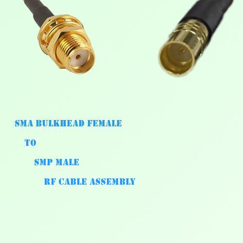 SMA Bulkhead Female to SMP Male RF Cable Assembly