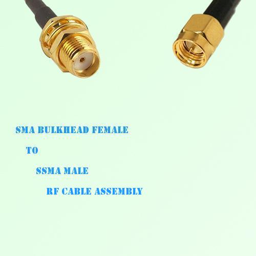 SMA Bulkhead Female to SSMA Male RF Cable Assembly