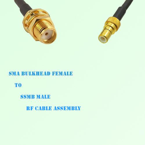 SMA Bulkhead Female to SSMB Male RF Cable Assembly