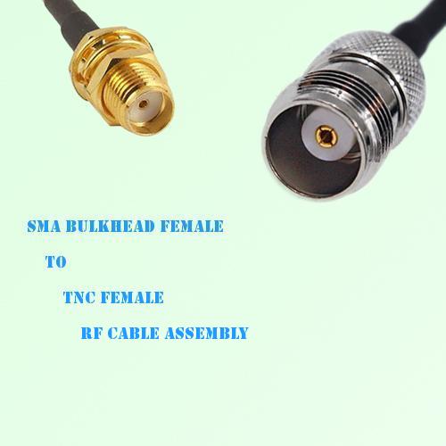 SMA Bulkhead Female to TNC Female RF Cable Assembly