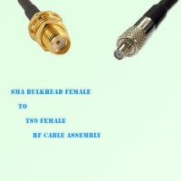 SMA Bulkhead Female to TS9 Female RF Cable Assembly