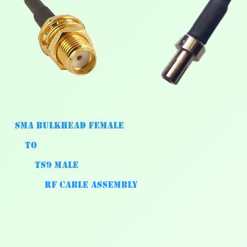 SMA Bulkhead Female to TS9 Male RF Cable Assembly
