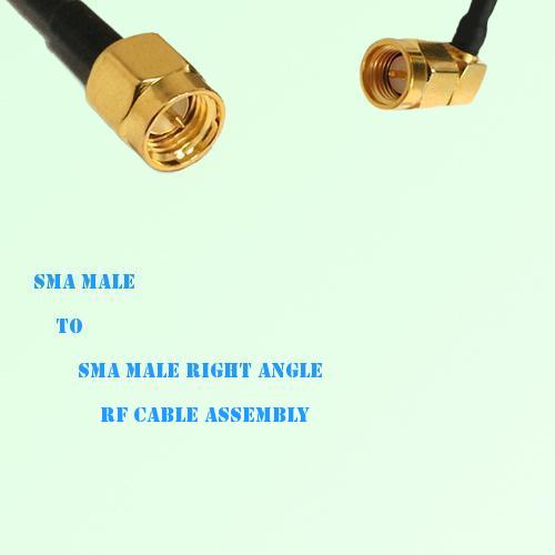 SMA Male to SMA Male Right Angle RF Cable Assembly