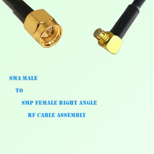 SMA Male to SMP Female Right Angle RF Cable Assembly