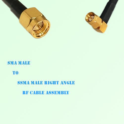 SMA Male to SSMA Male Right Angle RF Cable Assembly