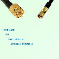 SMA Male to SSMC Female RF Cable Assembly