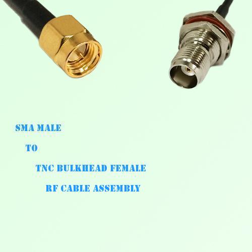 SMA Male to TNC Bulkhead Female RF Cable Assembly