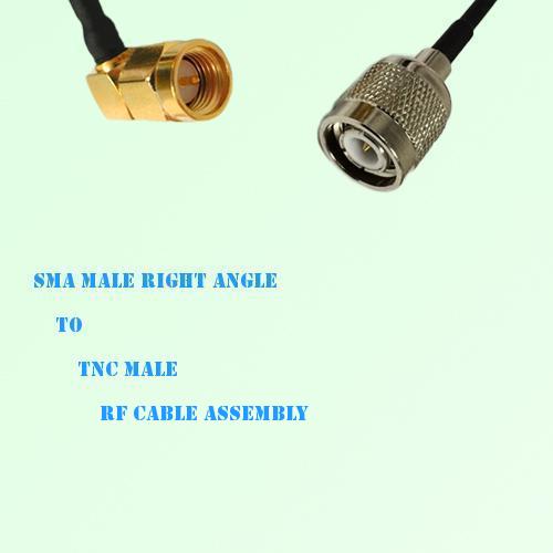 SMA Male Right Angle to TNC Male RF Cable Assembly