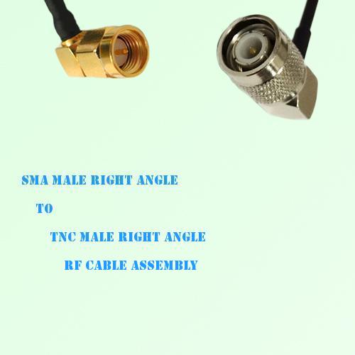 SMA Male Right Angle to TNC Male Right Angle RF Cable Assembly