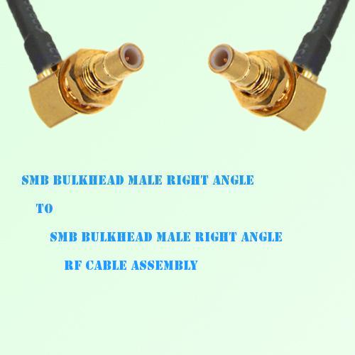 SMB Bulkhead Male R/A to SMB Bulkhead Male R/A RF Cable Assembly