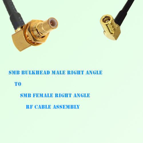 SMB Bulkhead Male R/A to SMB Female R/A RF Cable Assembly SMB Bulkhead Male R/A to SMB Female R/A RF Cable Assembly