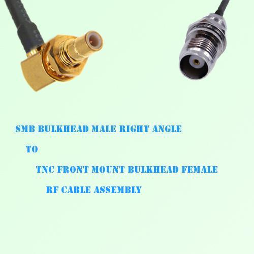 SMB Bulkhead Male R/A to TNC Front Mount Bulkhead Female RF Cable
