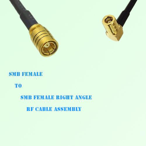 SMB Female to SMB Female Right Angle RF Cable Assembly