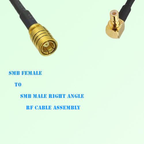 SMB Female to SMB Male Right Angle RF Cable Assembly