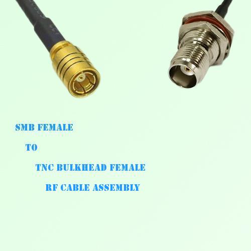 SMB Female to TNC Bulkhead Female RF Cable Assembly
