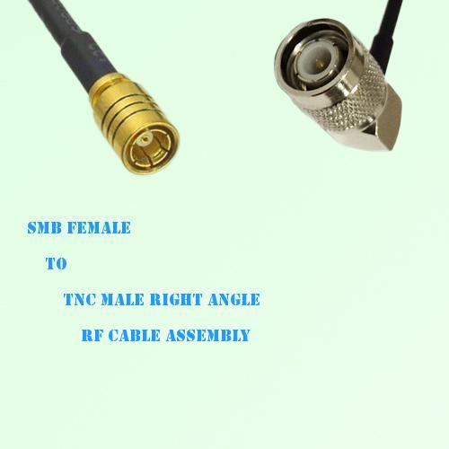 SMB Female to TNC Male Right Angle RF Cable Assembly