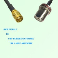 SMB Female to UHF Bulkhead Female RF Cable Assembly