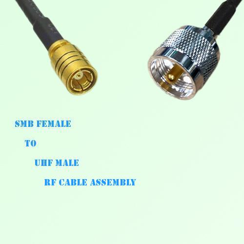 SMB Female to UHF Male RF Cable Assembly