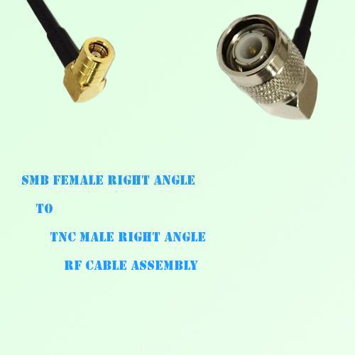 SMB Female Right Angle to TNC Male Right Angle RF Cable Assembly