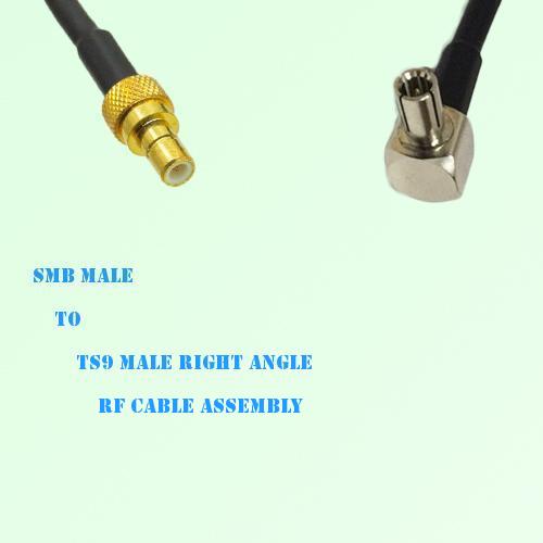 SMB Male to TS9 Male Right Angle RF Cable Assembly