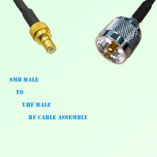 SMB Male to UHF Male RF Cable Assembly
