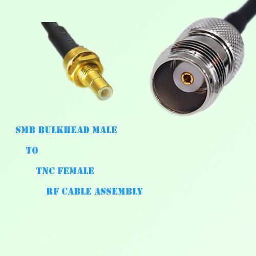 SMB Bulkhead Male to TNC Female RF Cable Assembly