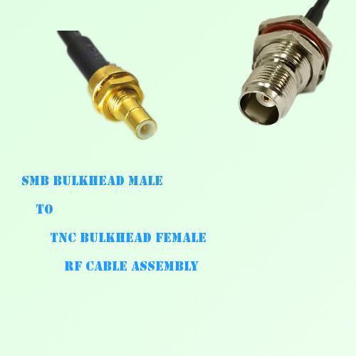 SMB Bulkhead Male to TNC Bulkhead Female RF Cable Assembly