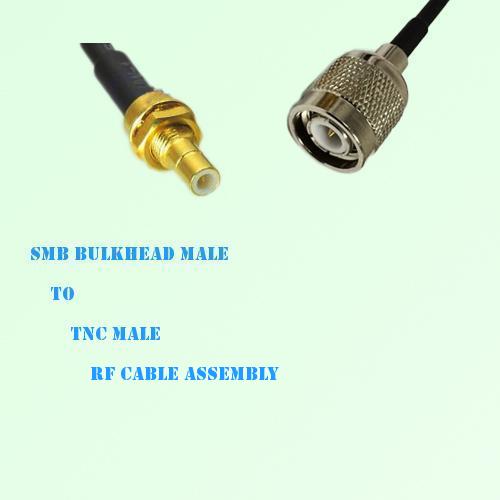 SMB Bulkhead Male to TNC Male RF Cable Assembly