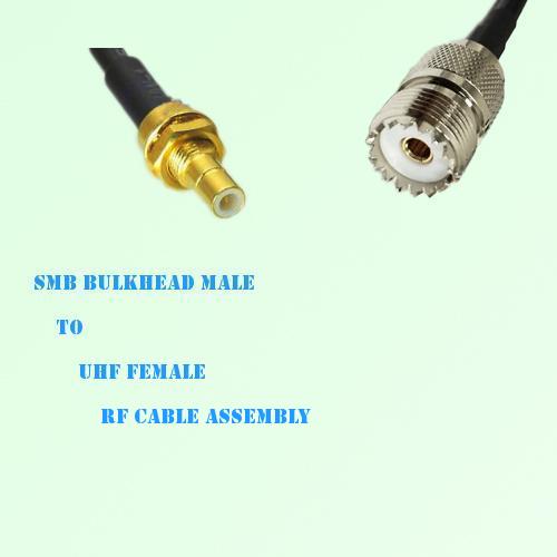 SMB Bulkhead Male to UHF Female RF Cable Assembly