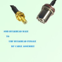 SMB Bulkhead Male to UHF Bulkhead Female RF Cable Assembly