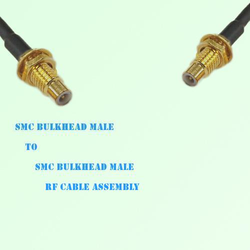 SMC Bulkhead Male to SMC Bulkhead Male RF Cable Assembly