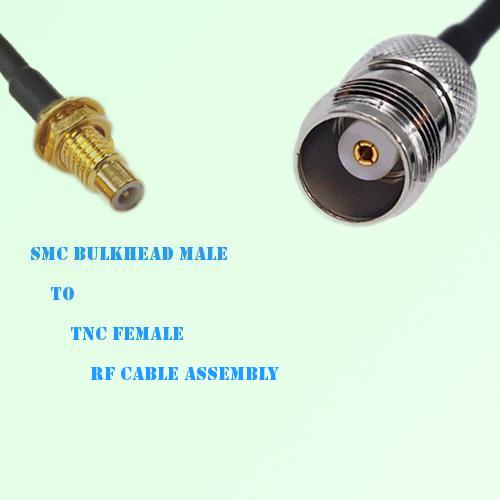SMC Bulkhead Male to TNC Female RF Cable Assembly