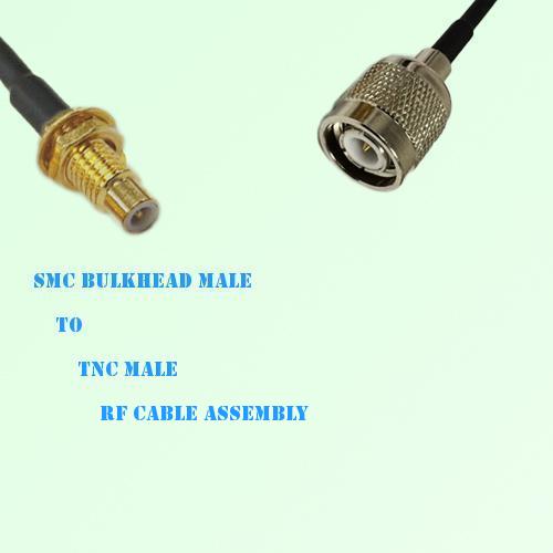 SMC Bulkhead Male to TNC Male RF Cable Assembly