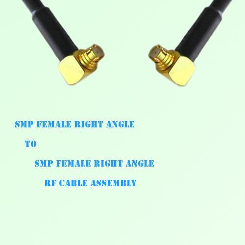 SMP Female Right Angle to SMP Female Right Angle RF Cable Assembly