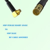 SMP Female Right Angle to SMP Male RF Cable Assembly