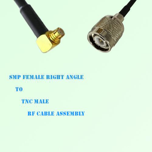 SMP Female Right Angle to TNC Male RF Cable Assembly