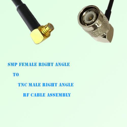 SMP Female Right Angle to TNC Male Right Angle RF Cable Assembly