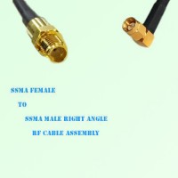 SSMA Female to SSMA Male Right Angle RF Cable Assembly