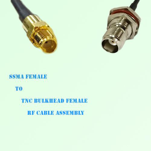SSMA Female to TNC Bulkhead Female RF Cable Assembly