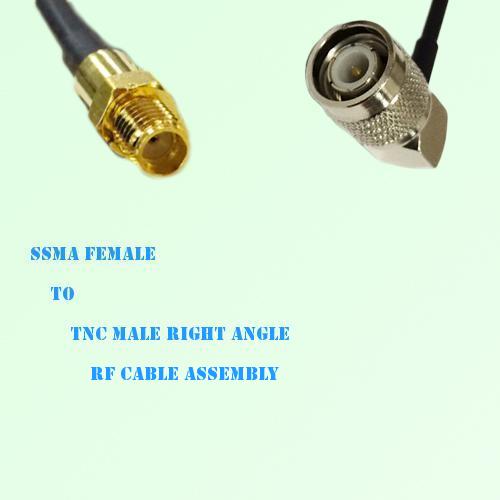 SSMA Female to TNC Male Right Angle RF Cable Assembly