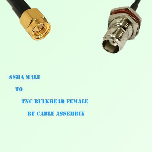 SSMA Male to TNC Bulkhead Female RF Cable Assembly