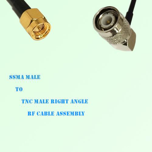 SSMA Male to TNC Male Right Angle RF Cable Assembly