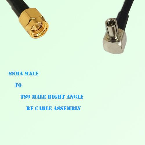 SSMA Male to TS9 Male Right Angle RF Cable Assembly SSMA Male to TS9 Male Right Angle RF Cable Assembly