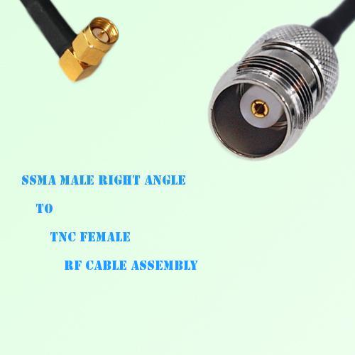 SSMA Male Right Angle to TNC Female RF Cable Assembly