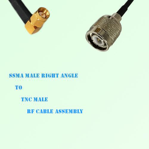 SSMA Male Right Angle to TNC Male RF Cable Assembly