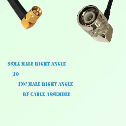 SSMA Male Right Angle to TNC Male Right Angle RF Cable Assembly